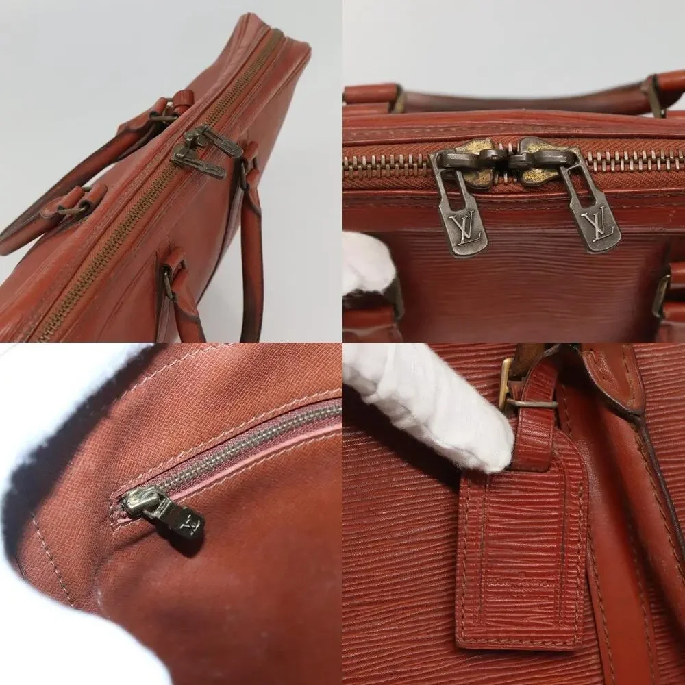 Louis Vuitton Epi Porte Documents Voyage Business Bag Brown